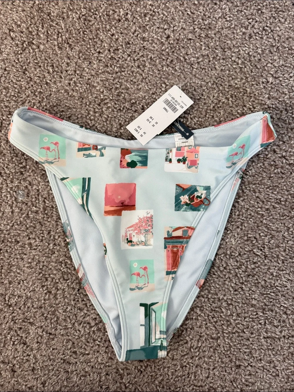 Abercrombie Mid Rise High Leg Moderate Bikini Bottoms
